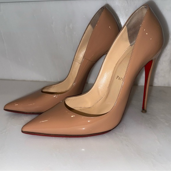 Christian Louboutin Shoes - Christian Louboutin So Kate 120mm Patent Beige Heels